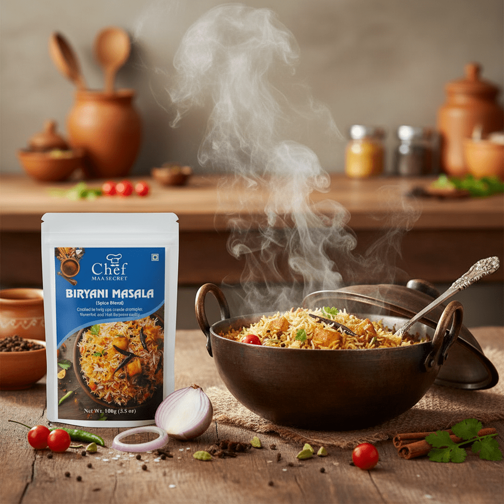 Aiva Chef Biryani Masala  100 Gm (Pack Of 12) | Biryani Masala Powder, Indian Biryani Spice Mix For Veg & Non-Veg Biryani