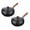 B 2Pack, variant on 2Pcs Uncoated Thick Japanese Cookware 9.5 In Multifunctional Non Stick Wok With Lid & Non-Stick Pan