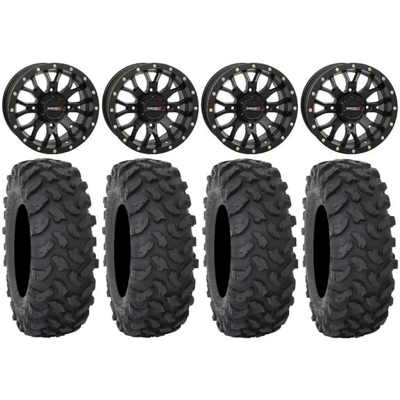 System 3 ST-3 Black 15" Wheels 32" XTR370 Tires Polaris RZR XP 1000 / PRO XP / Ranger XP 900/1000