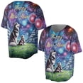 thumbnail image 3 of Happy New Year Siberian Husky Family Cheer Winter Midnight Firework All Over Print 3D Baseball Shirt Husky Dog Lover Gifts Softball Sport - 02025, 3 of 6