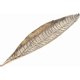 thumbnail image 1 of Incense Sticks Holder Metal Leaf Boat Incense Burner Ash Catcher 28cm Long for Home Decor Accessories (Gold), 1 of 4