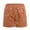 Brown, variant on Bxsruta Women's Casual High Waist Shorts with Pockets Nylon Spandex Blend Elastic Drawstring Straight Leg Summer Shorts