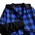 thumbnail image 5 of Atkumj Plaid Hoodies for Men Fashion Fall Button Down Jacket with Black Hood Casual Comfortable Long Sleeve Hoodie with Pockets S, 5 of 6