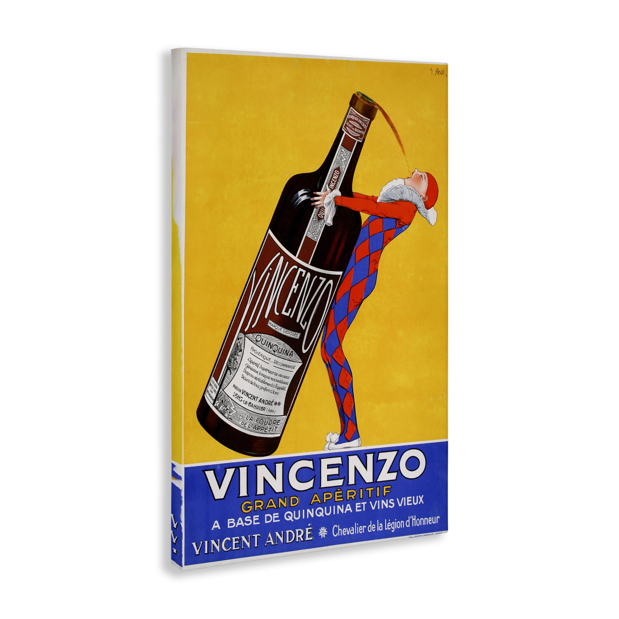 Stupell Industries Vincenzo Vintage Wine Canvas Wall Art, design by Vintage Posters