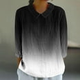 thumbnail image 1 of RXIRUCGD Haut/chemise à Manches 3/4 Imprimé Style Rétro Décontracté pour Femmes, Gris, Taille : S, 1 of 5