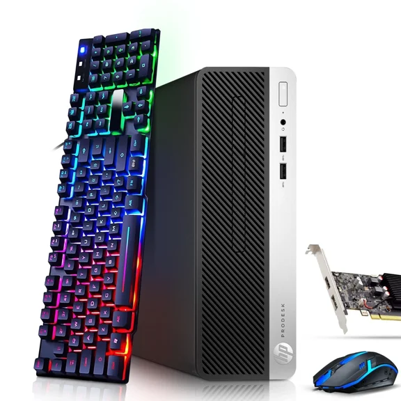 Restored Prodesk 600 G4 Gaming SFF PC | i5-8th Gen Processor | AMD Radeon RX 550 | 8GB DDR4 RAM | 512GB SSD | WIFI | RGB Keyboard & Mouse | Windows 11 Pro Computers Desktop (Refurbished)