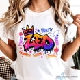 thumbnail image 2 of Leo Graffiti Zodiac T-Shirt, Street Style Astrology Horoscope Tee, 2 of 8