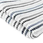 Mainstays Coastal Stripe Indoor Runner 20 x 60 – Blue, White & Black