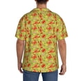 thumbnail image 3 of Fotbe Crab Lobster Camisa Estampada de Manga Corta para Hombre, Casual de Verano, Estilo Playero, Sin Arrugas-XX-Large, 3 of 5