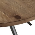 thumbnail image 6 of Weston Home Kolten Wood Finish and Iron Gray Metal Base Person Round Dining Table, 6 of 8