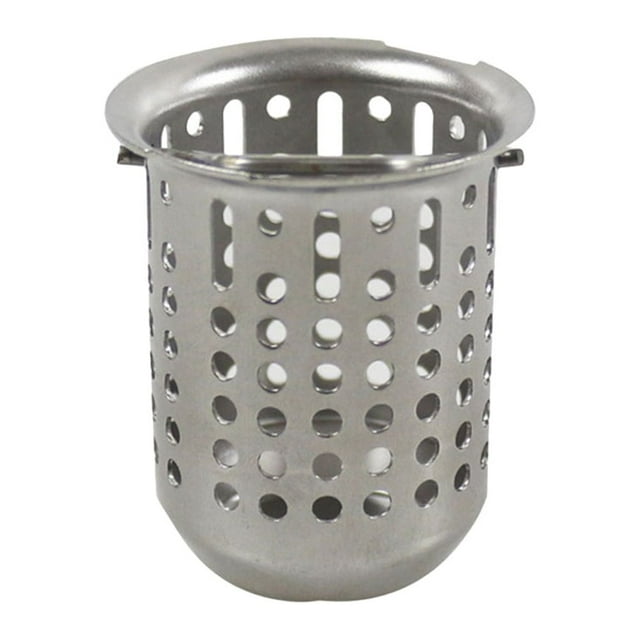 Tapas de filtro de acero inoxidable, escurridor de fregadero de alcantarillado engrosado, tapón de basura, cesta de malla filtrante con asa para el hogar, la cocina y el baño (plateado)