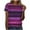 Multicolor, variant on DeHolifer Women's T-Shirts Plus Size Casual Crewneck Strip Printed Short Sleeve Pullover Tops Summer Loose T-Shirts Multicolor 3XL