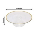 thumbnail image 3 of Efavormart 2 Pack | 12" Clear With Gold Rim Plastic Cupcake Dessert Display Riser, Disposable Pedestal Cake Stand, 3 of 11