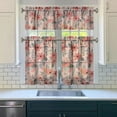 thumbnail image 3 of Vintage Rustic Curtains 36 Inch - 3 Panel Bohemian Floral Farmhouse Set with Wildflowers, Rod Pocket Kitchen Window Drapes for Country Cottage Style, 3 of 6