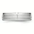 thumbnail image 3 of Cobalt Polished and Satin Grooved 6mm Band Ring 11 Size, 3 of 6