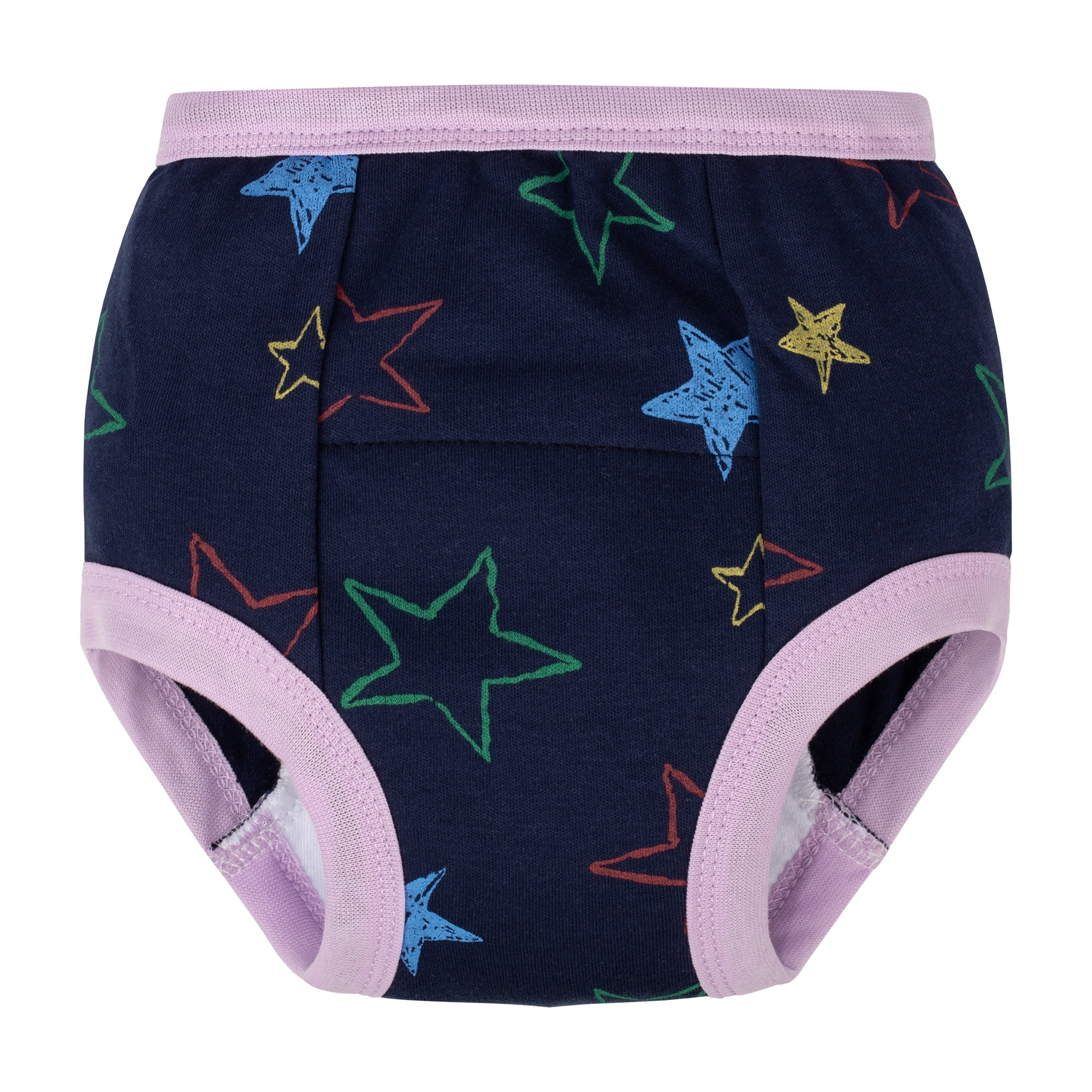 BIG ELEPHANT 10 Packs Baby Girls' and Boys' Potty Training Pants, 100% Cotton Absorbent Training Underwear for Toddler, 5-6Y