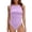 Light Purple, variant on Womens Sleeveless Seamless Bodysuit Crew Neck Tummy Control High Cut One Piece Smoothing Compression Body Shaper
