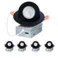 thumbnail image 1 of ZYC Gimbal LED Recessed Light - 4Inch 9W Adjustable 360&Acirc;&deg; Rotation Adjustable Eyeball Light,LED Swivel Spotlight,Directional Sloped Ceiling Light,D, 1 of 6