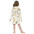 thumbnail image 7 of FORMRS Niños Bathrobe Unisex Hooded Robe Soft Plush Pajamas Sleepwear, Size 2-3T, Cartoon Giraffe, 7 of 7