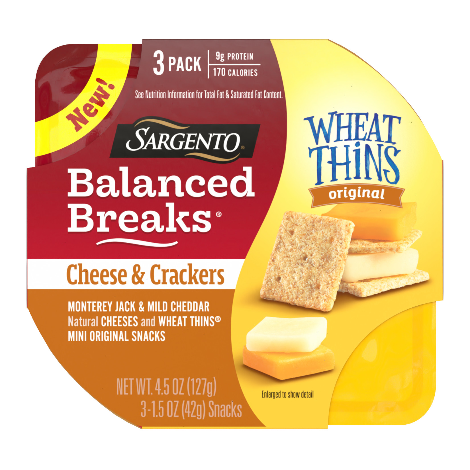 Sargento Balanced Breaks Cheese & Crackers, Monterey Jack & Cheddar