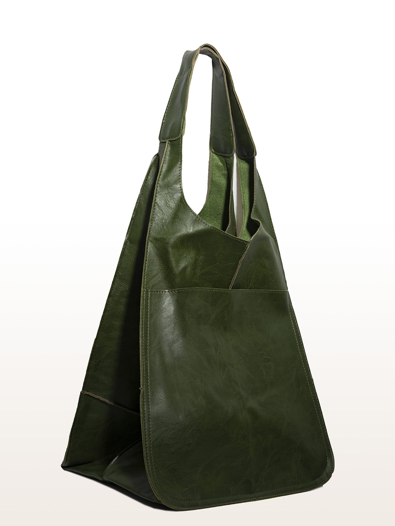 Ouuobag Casual Soft Large Capacity Tote Women Handbags Designer Metal Look  Luxury Faux Leather Shoulder Bag Big Shopper Purses - Walmart.com