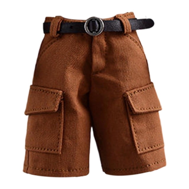 Figura de acción Pantalones cortos Vestir Coleccionable Casual Miniatura Ropa Atuendo Hebilla redonda marrón