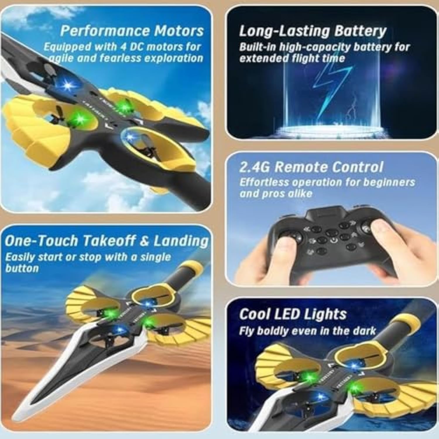 Remote Flying Sword - Interactive Flying Sword Drone for Adults Advanced Flight Technology Flying Sword with LED Lights and Durable Design (Dual control type)