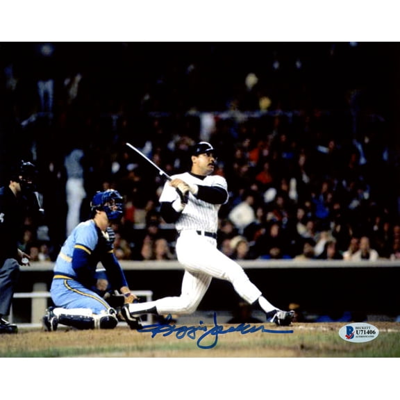 Reggie Jackson Autographed 8x10 Photo New York Yankees 1981 ALDS Game 5 Home Run Beckett BAS 177600