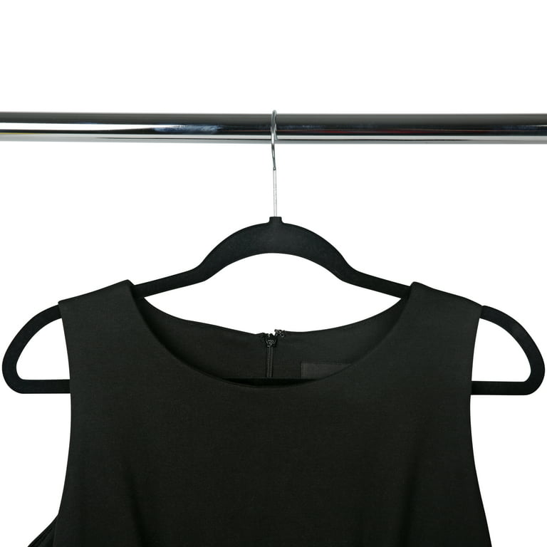 Simplify 6-Pack Plastic Non-slip Grip Clothing Hanger (Black) in the Hangers  department at