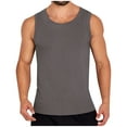 thumbnail image 2 of WAVSUF Summer Sports Sleeveles Vest for Mens Solid Color Quick Dry Tank Tops Round Neck Pullover Dark Gray Size M, 2 of 4
