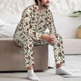 thumbnail image 7 of Susaid Insects A Print Men's Long Sleeve Pajama Set, Two-Piece Button-Down Loungewear PJs Set, Comfortable Sleepwear for Relaxation-X-Large, 7 of 7