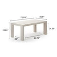 thumbnail image 3 of Modern Outdoor Solid Wood Table, 72", White Sand, 3 of 8