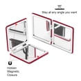 thumbnail image 5 of Compact Mirror, Glitter PU 1X/3X Magnification, Ultra Portable for Purses (Red), 5 of 6