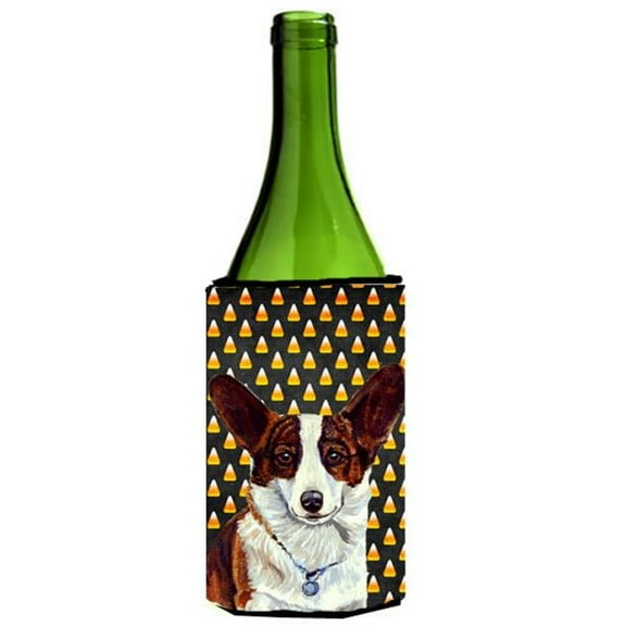 Corgi Candy Corn Halloween Portrait Wine bottle sleeve Hugger - 24 oz.