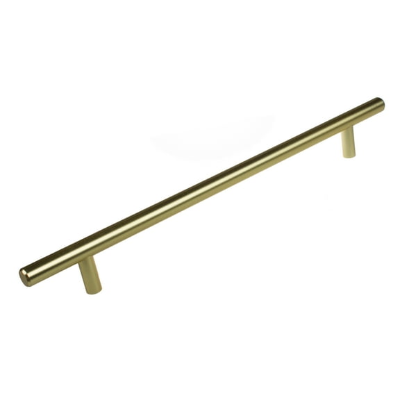 GlideRite 9 in. Center Solid Modern Cabinet Bar Pull, Satin Gold