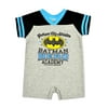 Baby Boys Batman Athletic Romper One-Piece Grey (0-3 Months)