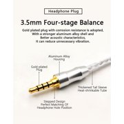 16-Strand 4.4mm to 3.5mm 6N OCC Balanced Cable 4ft Compatible with ATH-MSR7 AR2 AR3 AR5 SR5 SR3 AR3BT AR5BT SR5BT WS1100