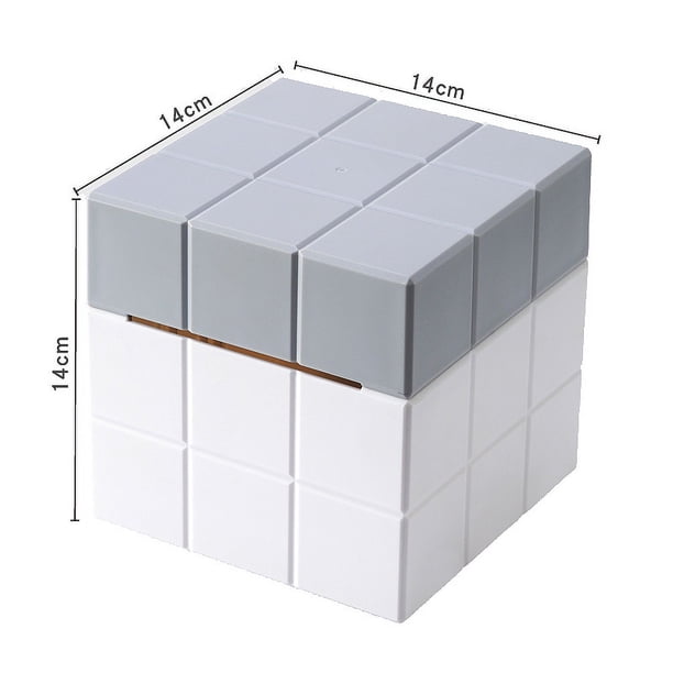 Elegante soporte para caja de pañuelos en forma de cubo, caja de pañuelos decorativa para tocador, tocador, mesita de noche, mesa, encimera, hogar, oficina, coche