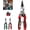 Red, variant on 4-in-1 Wire Stripping and Testing Pliers, Digital Display Wire Stripper with LED Indicator, Voltage Tester, Cable Cutter, Crimper, Long Nose Electrician Tool for Home Repair DIY (Green*2)