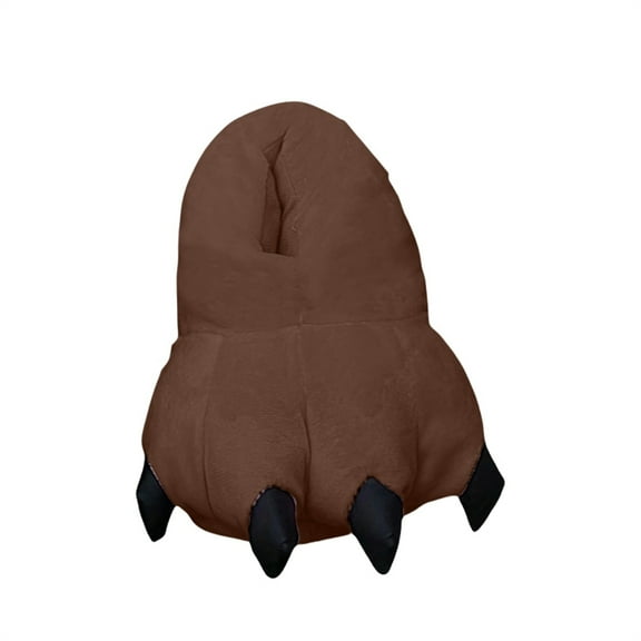 XIMIN Halloween Slippers Soft Plush Home Slippers for Kids Boys Cute Animal Tiger Costume Paw Claw Shoes Non Slip Funny House Shoes Warm Indoor Outdoor Cartoon Slipper