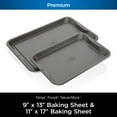 thumbnail image 2 of Ninja Foodi NeverStick Premium 2-Piece Baking Sheet Set, 9x13” & 11x17”, Aluminized, Oven Safe, 2 of 7