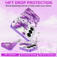 thumbnail image 4 of CASEFIV for Samsung Galaxy S26 Plus Case,Cute Butterfly Pattern Magnetic Phone Cover Translucent Slim Protective Case for Women Girls,Orange Butterfly, 4 of 7