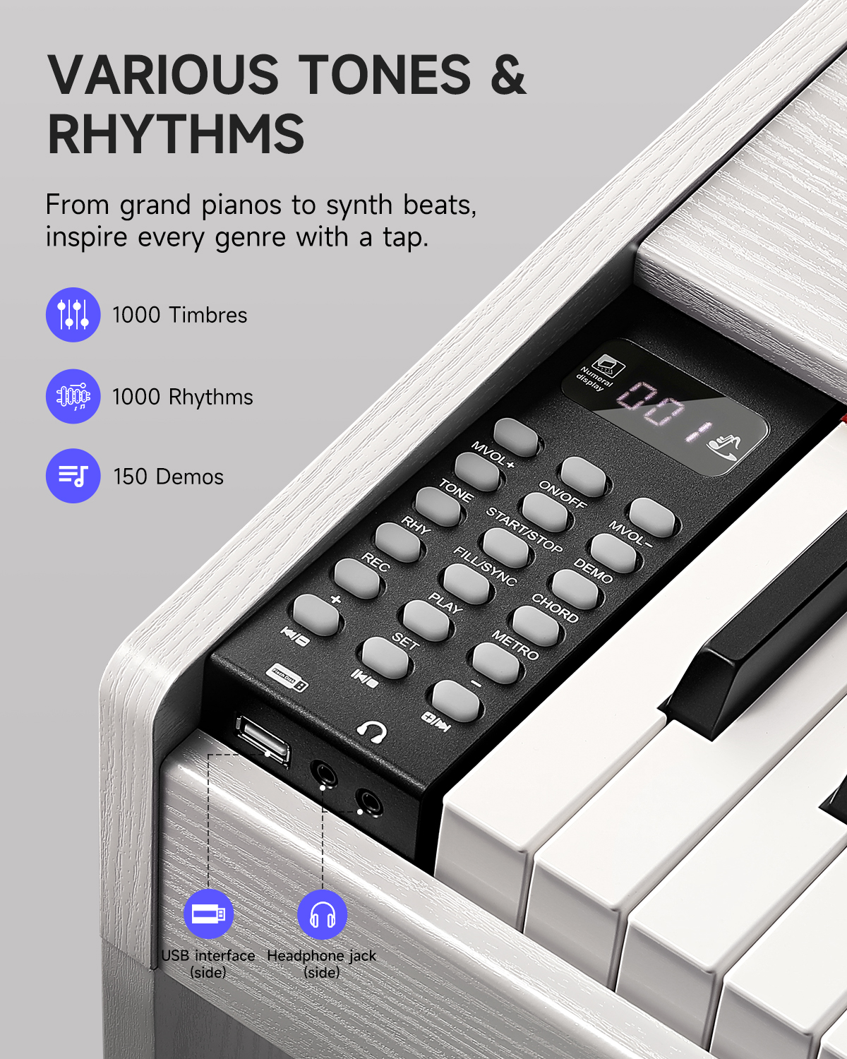 Donner DDP-50 Lite 88-Key Weighted Digital Piano photo 7