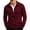 Wine, variant on WIZUTIZ Men's Solid Color Zip Up Hoodless Sweatshirt Jacket Long Sleeve Warm Pocket Outerwear For Winter Daily