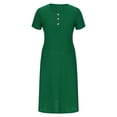 thumbnail image 4 of Robe d'Été Décontractée à Œillets pour Femmes, Robe Maxi Brodée Boho, Robe Longue Plissée, Vêtements Tendance pour Vacances à la Plage 2025, 4 of 6