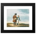 thumbnail image 2 of Karl Ivanovich Kollman 24x20 Black Modern Framed Museum Art Print Titled - Two Young Street Vendors, 2 of 5