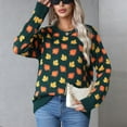 thumbnail image 5 of AGWOLF Women's Fall Leaf Print Sweater Comfy Mock Neck Oversized Sweaters Tops Oversized Chunky Jumper, 5 of 7