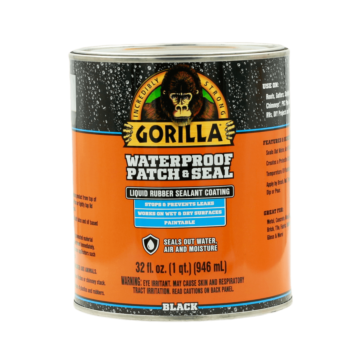 Gorilla Glue Black Waterproof Patch & Seal Liquid 32 oz