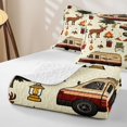 thumbnail image 4 of Catabedysis Modern Camping Pattern Bed Spread Queen For Camper Gifts,Jungle Animals Deer Queen Coverlet Set For Boys,Multicolor,3Pcs, 4 of 7