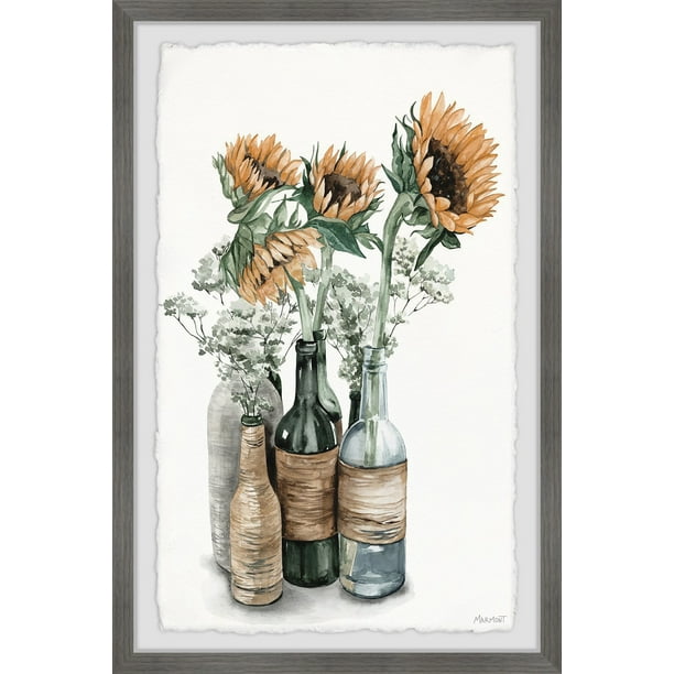 Marmont Hill Printed Sunflowers Framed Art Prints